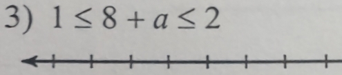 1≤ 8+a≤ 2