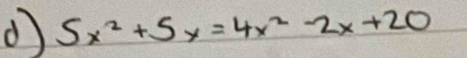 5x^2+5x=4x^2-2x+20