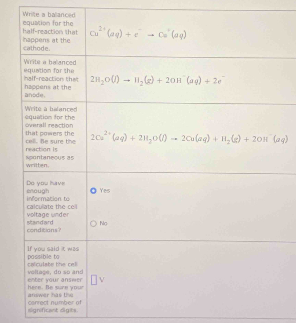 Write a balanced
significant digits.