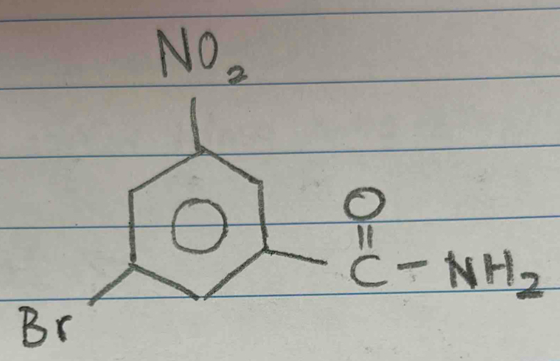 NO_2 
O
beginarrayr 11 Cendarray -NH_2
Br
