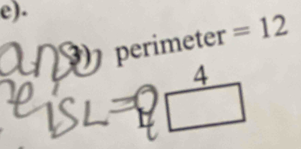 perimeter =12
∠ 1
□ 