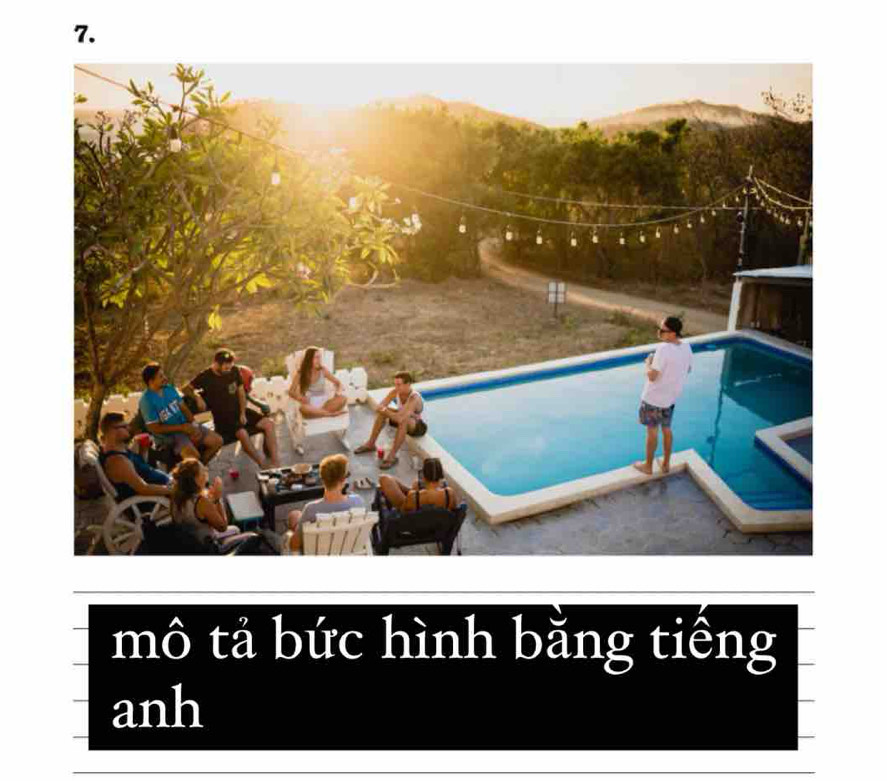 mô tả bức hình băng tiếng 
anh