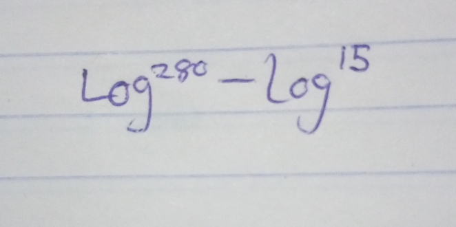 log^(280)-log^(15)