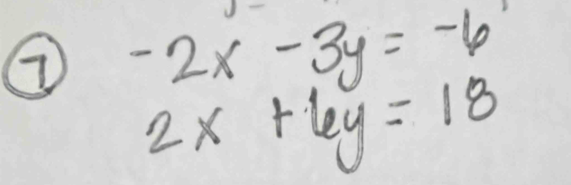 -2x-3y=-6
2x+6y=18