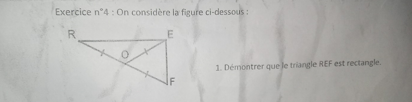 Solved: Exercice n°4 : On considère la figure ci-dessous : 1. Démontrer ...