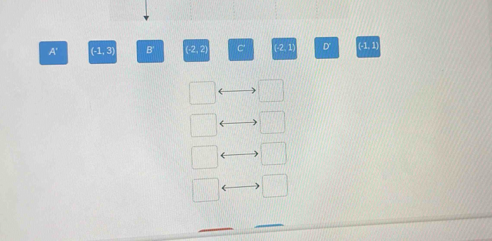 Solved: A' -1,3) B' (-2,2) C' (-2,1) D' (-1,1) [Math]