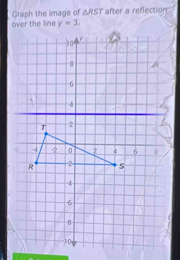 Graph the image of △ RST after a reflection