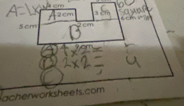 4 cm
3 cm
5cm 2 cm
acherworksheets.com