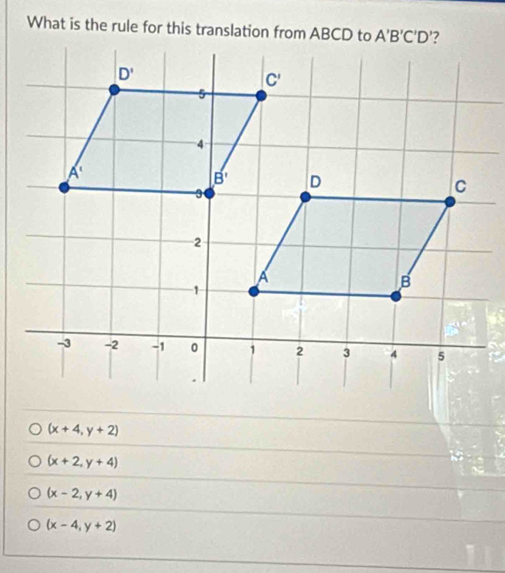 (x+4,y+2)
(x+2,y+4)
(x-2,y+4)
(x-4,y+2)