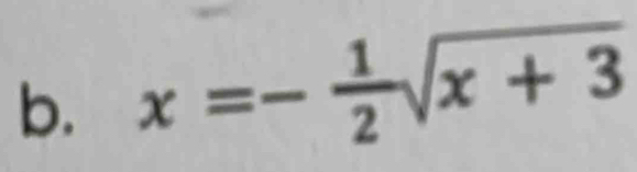 x=- 1/2 sqrt(x+3)