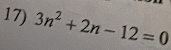 3n^2+2n-12=0