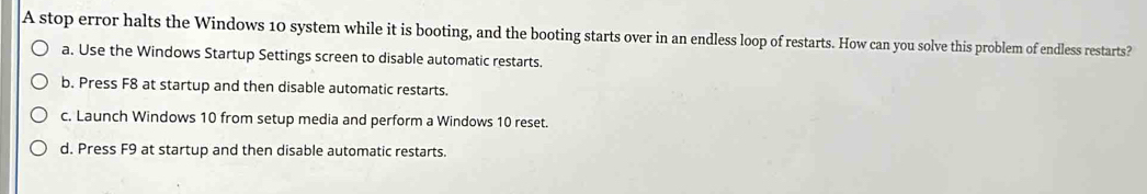 Solved: A stop error halts the Windows 10 system while it is booting ...