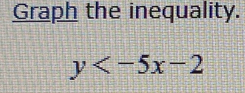 Graph the inequality.
y