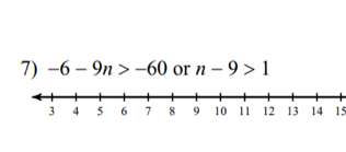 -6-9n>-60 or n-9>1
15