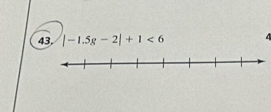 43, |-1.5g-2|+1<6</tex> 
4