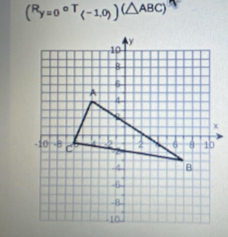 (R_y=0circ T_(-1.0))(△ ABC)