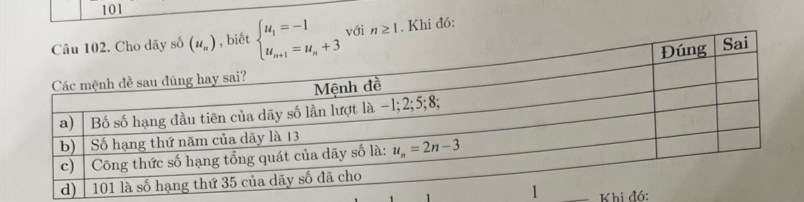 101
với n≥ 1. Khi đó:
Khi đó: