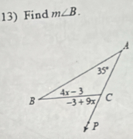 Find m∠ B.