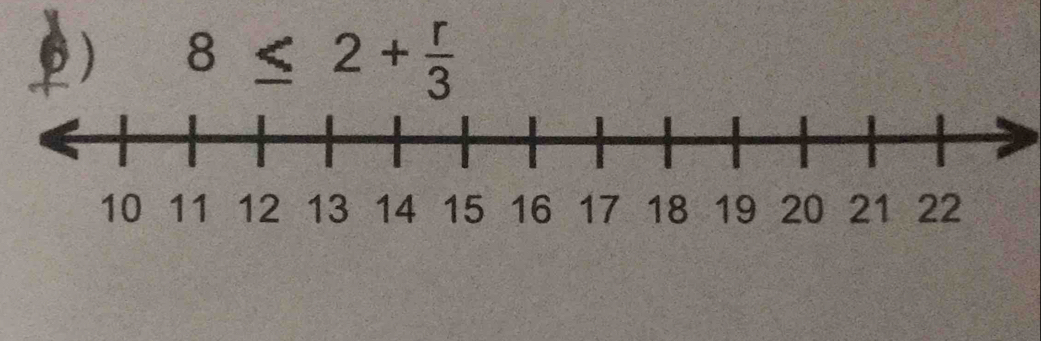 8≤ 2+ r/3 