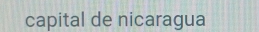 capital de nicaragua