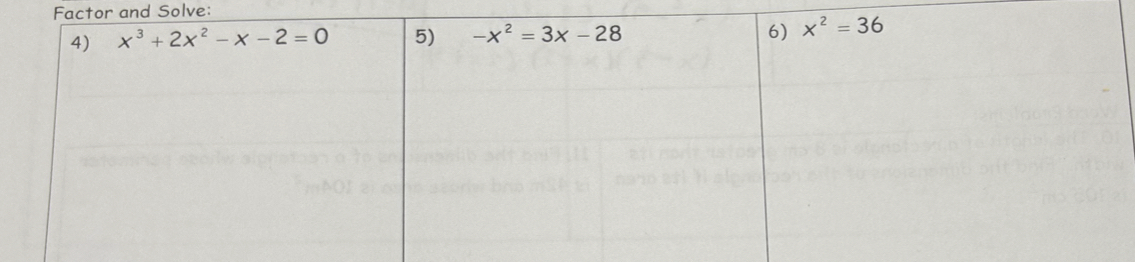 Factor and Solve: