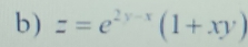 z=e^(2y-x)(1+xy)