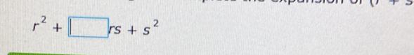 (1+2
r^2+□ rs+s^2