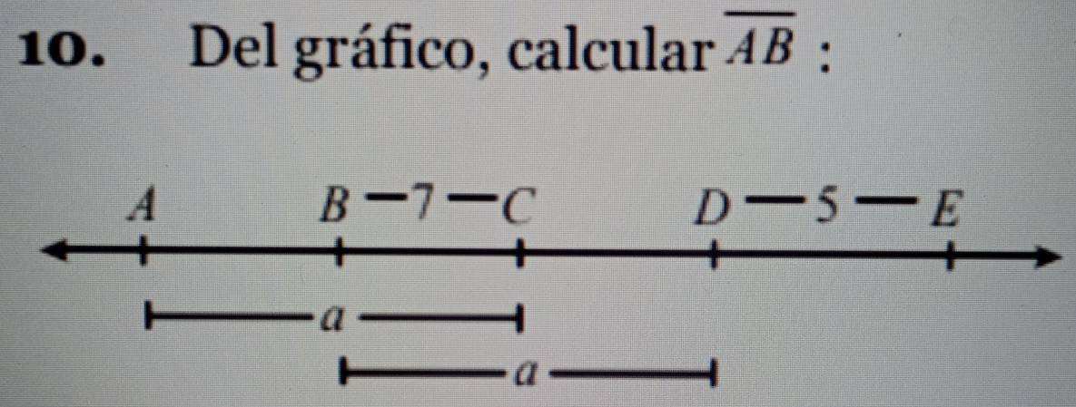 Del gráfico, calcular overline AB :