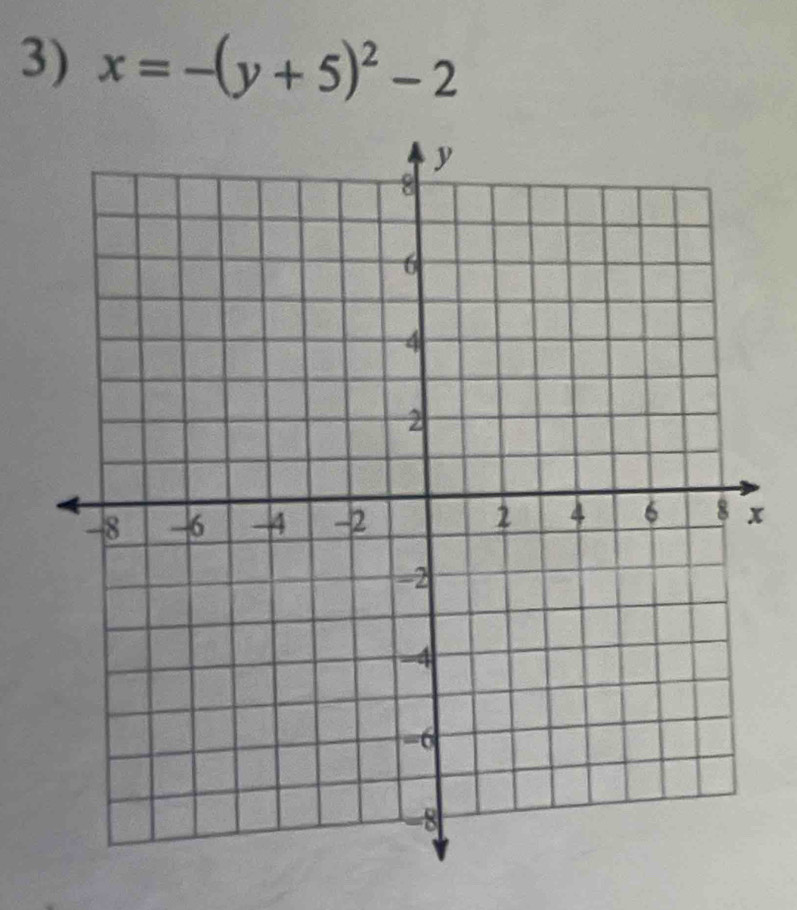 x=-(y+5)^2-2
x