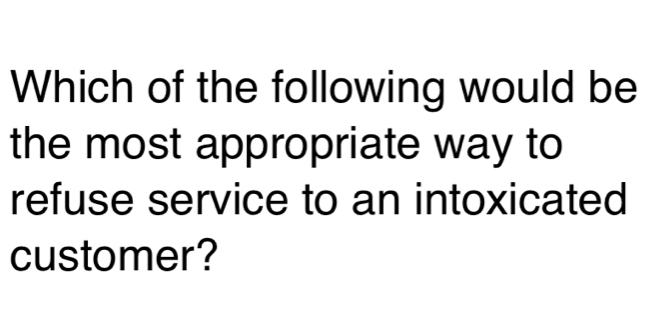 Solved: Which of the following would be the most appropriate way to ...
