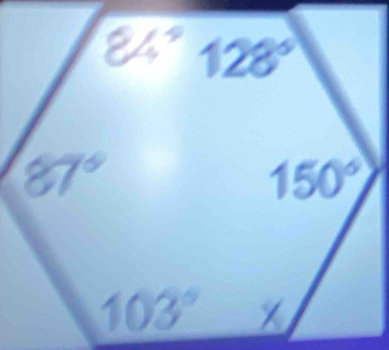 84° 128°
87°
150°
103° *