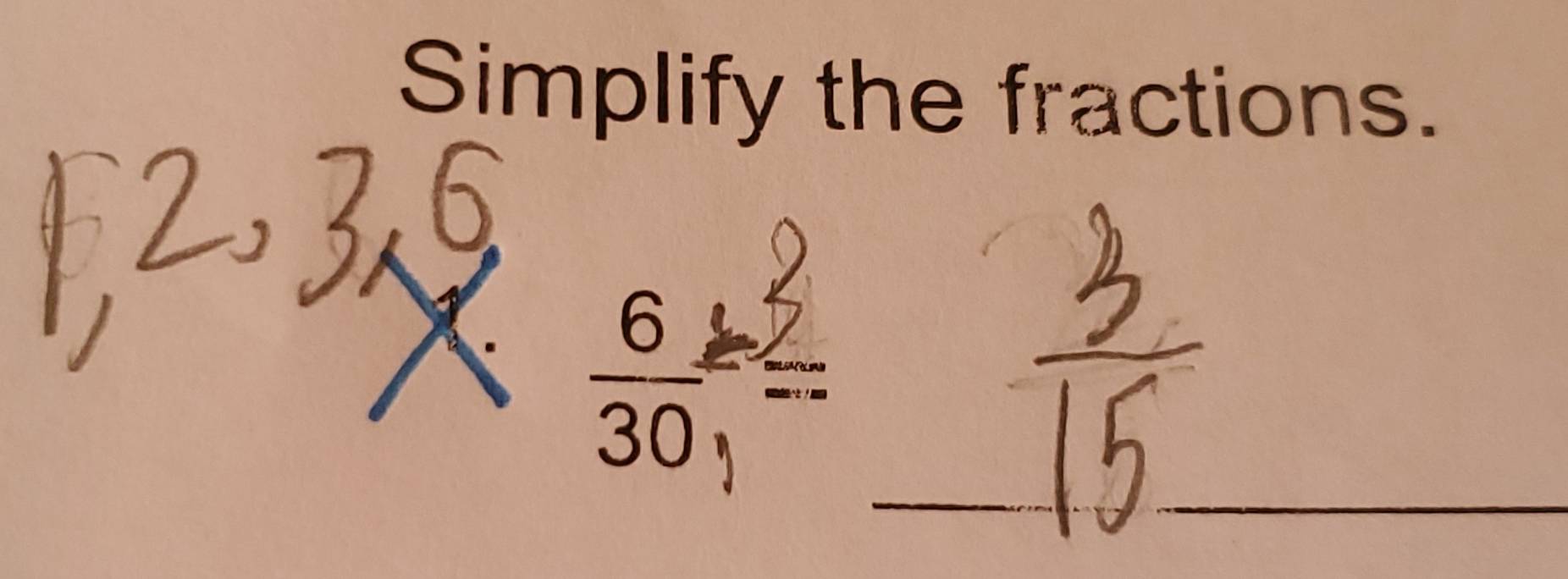 Simplify the fractions. 
_ 
_ 
3 ∠ =frac 