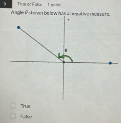 True or False 1 point
True
False