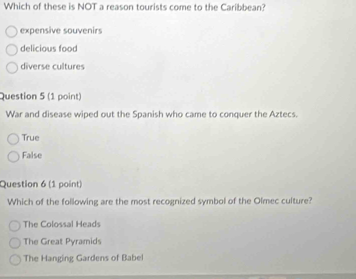Solved: Which of these is NOT a reason tourists come to the Caribbean ...