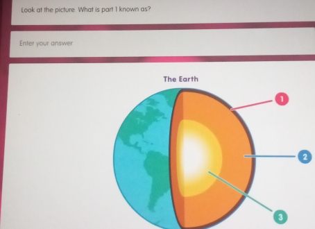 Solved: Look at the picture. What is part 1 known as? Enter your answer ...