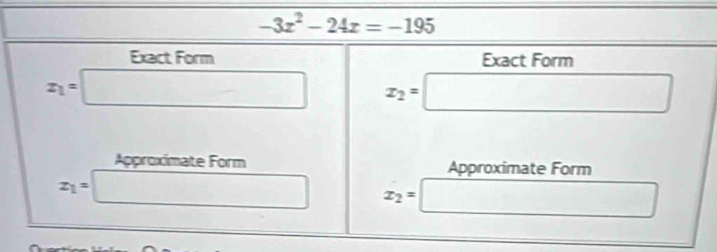 ()^circ 
-3x^2-24x=-195