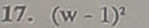 (w-1)^2