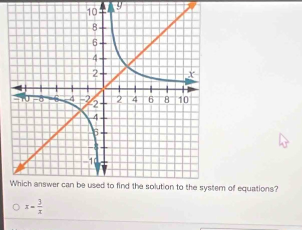 of equations?
x= 3/x 