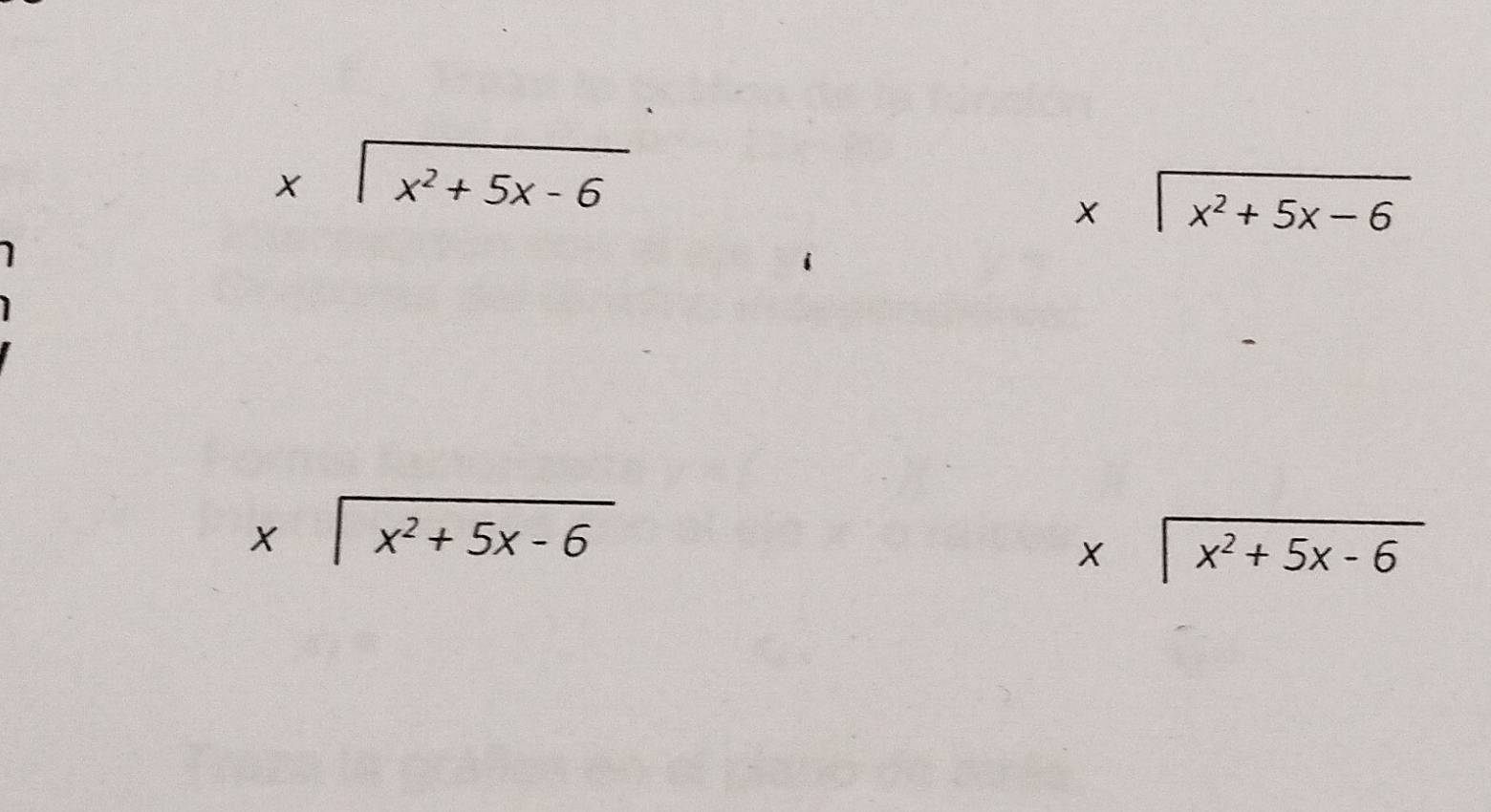 beginarrayr xencloselongdiv x^2+5x-6endarray
beginarrayr xencloselongdiv x^2+5x-6endarray
beginarrayr xencloselongdiv x^2+5x-6endarray
beginarrayr xencloselongdiv x^2+5x-6endarray