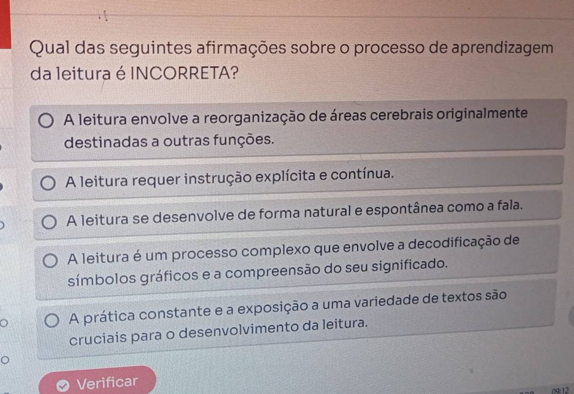 Resolvido:Qual das seguintes afirmações sobre o processo de ...