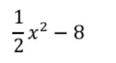  1/2 x^2-8