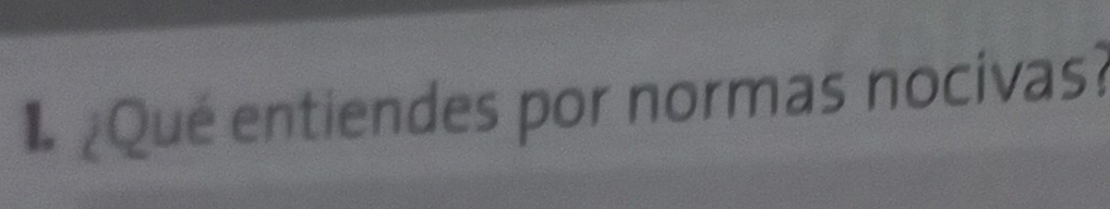 ¿Qué entiendes por normas nocivas?