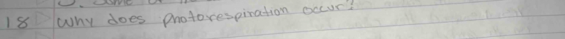 Why does photorespiration occur?