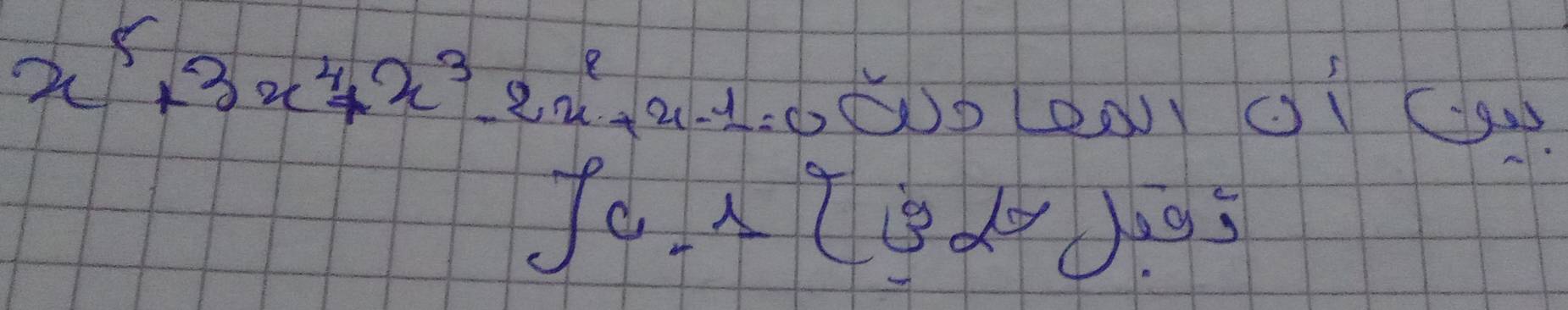 x^5+3x^4+x^3+2x^2+x-1 do