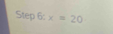 x=20