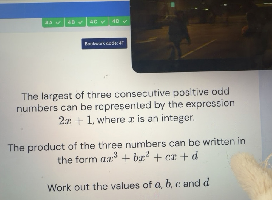 Resuelto:4A 4B 4C 4D Bookwork code: 4F The largest of three consecutive ...