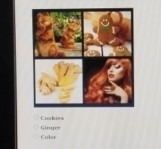 Cookies 
Ginger 
Color