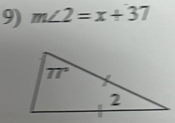 m∠ 2=x+37