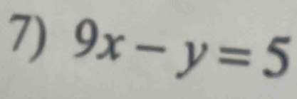 9x-y=5