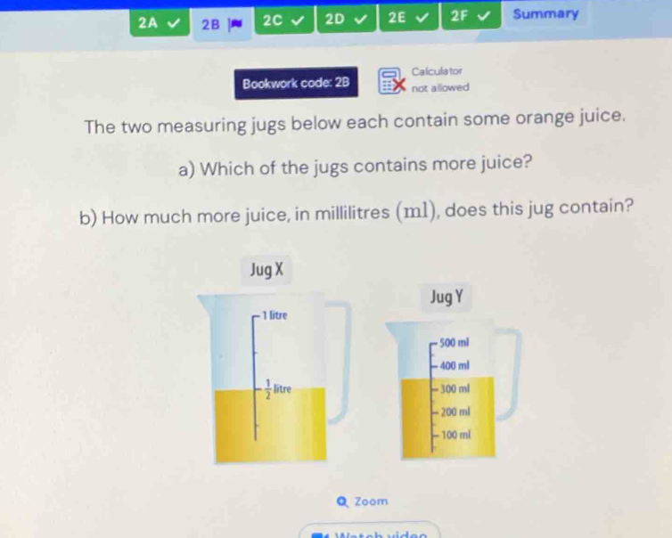 Solved: 2A 2B 2C 2D 2E 2F Summary Calculator Bookwork code: 2B not ...